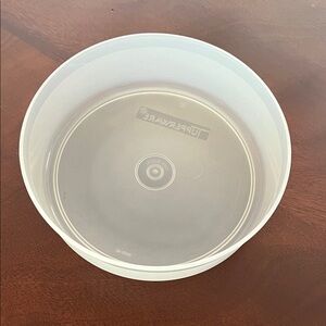 Vintage Tupperware Translucent Round Storage Bowl - White/Clear